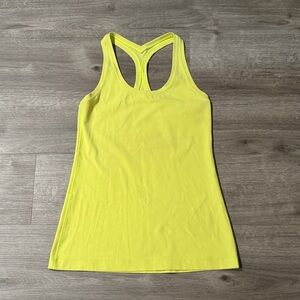 Lululemon Cool Racerback Tank Nulu — Electric Lemon — Size 8